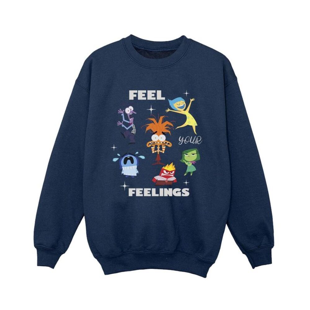 Inside Out 2 Boys Feelings Sweatshirt / Navy Blue